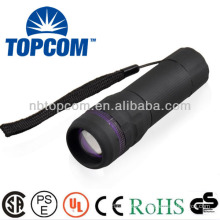 ABS waterproof flashlight zoom with multicolor head ring TP-1857A-P